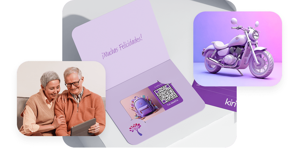 Regalos Kiri — tarjeta regalo con sobre y experiencias soñadas